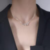 Wholesale Snake-shaped Geometric Spiral Wave Necklace Female Niche Design Sense Clavicle Chain Cold Fashion Cyber Celebrity Clavicle Chain