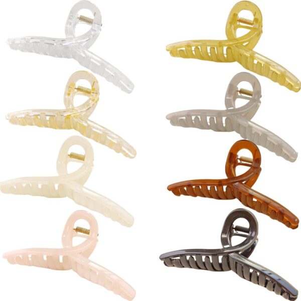 oly-ac45bdc75ab679d4a38a255f86733390 Wholesale Jelly Hair Catcher with Large Hair Volume and Cross-Over Shark Clip, Simple, Fashionable and High-End Hair Claw on the Back of the Head