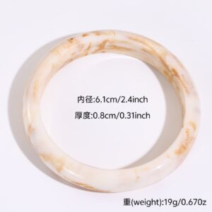 14# bracelet - mocha - round - wide band