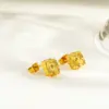 Wholesale Asymmetrical Rhombus Stud Earrings For Women In 304 Stainless Steel With 18K Real Gold PVD Coated Plating 0.03µm Thickness