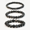 oly-ac7eb1d7701e602d83c01ca705ad8db8 Wholesale black glitter bracelet men's and women's all-match bracelet 8mm handmade round bead bracelet jewelry
