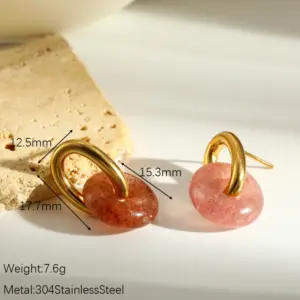 Lilac Natural Stone Earrings