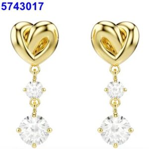 Heart-shaped twisted gold ear thread