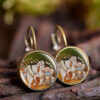 Wholesale Van Gogh's Painting Time Gemstone Earrings Ear Hooks French Hook Women's Earrings