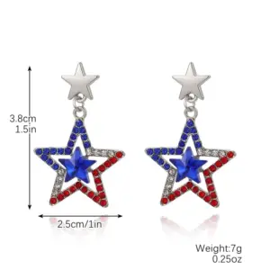 E240 4-12 Rhinestone Hollow Pentagram