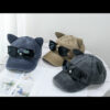 Wholesale Cute Cat Ears Aviator Sunglasses Baseball Cap Women Spring and Summer Korean Style Street All-match Big Head Waves Cap Trendy