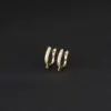 Wholesale Paper Clip Earrings For Women With Copper Posts, Electroplated And 14K Real Gold Plated Featuring Zircon Inlay