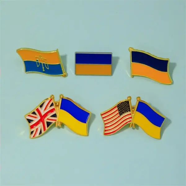 Wholesale Vintage Style Simple Style American Flag Alloy Enamel Unisex Brooches