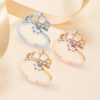 Wholesale ring style crown ring Women's index finger imitation silver jewelry accessories simple Japanese and Korean fashion ring