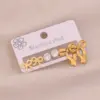 Wholesale Butterfly Flower Stainless Steel Earrings Rhinestone Heart Shaped Jewelry Elegant Cute Romantic Polished Finish For Women