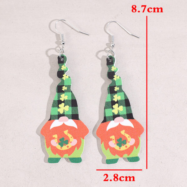 oly-ad157f33367b099b56d5f575e857ccd8 Wholesale St. PA Festival dwarf elf Clover leather earrings retro style earrings