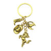 Wholesale Ancient Gold Simulation Western Cowboy Hat Boots Flaming Horse Keychain Jewelry Keychain
