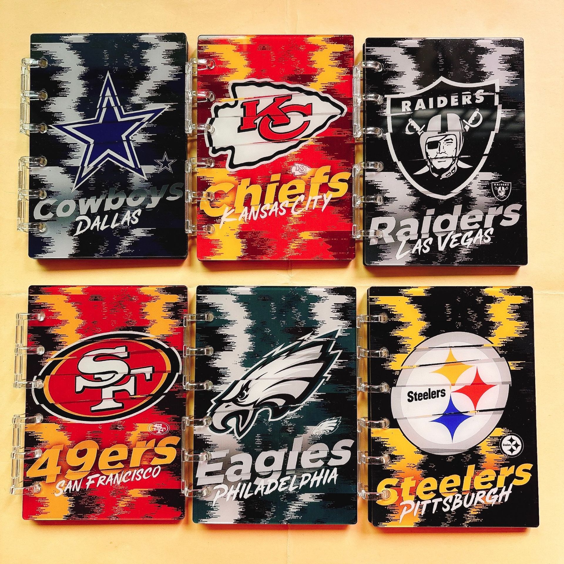 Wholesale NFL Football American Football Acrylic Notebook Cross-border TK Explosions Fine Team Loose-leaf A7A5