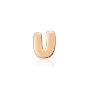 Rose Gold Letter U