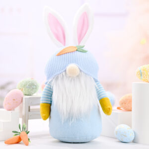 Easter knitted doll blue