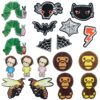 Wholesale Green caterpillar embroidered round-faced monkey and bee patch