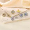 Wholesale Ion Plating (IP) 18K Gold Plated Round 304 Stainless Steel Vintage Style Waterproof Non Tarnish Ear Studs
