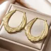 Wholesale Three-dimensional Geometric Earrings For Women In Copper With KC Golden Water Plating And 0.03µm Thickness