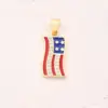 oly-ad63732f847998540a1a5e76d75ab7a3 Wholesale 1 Pc/Package 12.5x17mm 15x11mm 19x10mm Hole 3~3.9mm 5x3.5mm Copper Zircon 18K Gold Plated Ice Cream Letter American Flag Polished Pendant