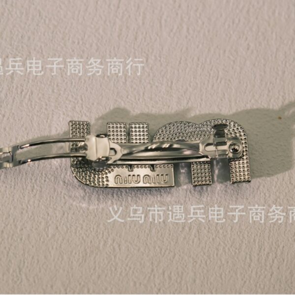 oly-ad68007714da5d384f38750bd095a0c5 Wholesale rhinestone hairpin clip letter Miao Miao temperament full diamond bangs clip back head hair accessories