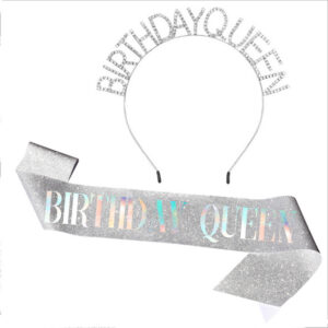 Queen Silver Magic Word Set / Headband Shoulder Strap Set