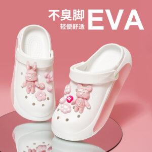Wholesale 2025 New Croc Shoes Women's Summer Outerwear Soft-Soled Baotou Sandals Women's Non-Slip Fashion Thick-Soled Shoes