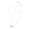 Wholesale Minimalist Classic Style Eye Plated 18K Real Gold Zircon 201 Stainless Steel Copper Cable Chain Cross Chain Lobster Clasp Women's Necklace