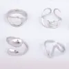 Wholesale 304 Stainless Steel Geometric PVD Coated Stone-Free Golden Plated Lady Queen Sexy Rings