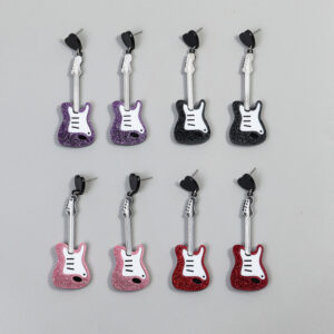 oly-ad9bff28f908ff2333bc94325aba9050 Wholesale Music Festival Musical Instruments Rainbow Guitar Earrings Fashion Personality Mexican Music Carnival Night Earrings