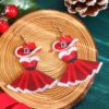 oly-adadb92dbb2620c3ea569a291a7595ce Wholesale Christmas Carnival Party Acrylic Earrings Fashion Red Dress Hat Niche Earrings Christmas Earrings Women