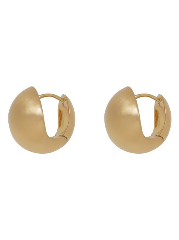 oly-adc70f4067e6610b3f52876a6d3c9825 Wholesale Korean Style Fashion Brushed Earrings Cool Stereo Ball Metal Silver Earrings Simple Women's High-End Ins Earrings
