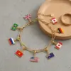 oly-adc96a701c5112922a6f7cc6d563b874 Wholesale National Flag Italian Charms 304 Stainless Steel Pendant With 18K Real Gold PVD Coated Plating 0.03µm Thickness, 1 Piece