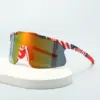 Wholesale Outdoor Sports Sunglasses Half Frame American Flag Independence Day Goggles Mountain Skiing Cycling UV Protection Unisex Sunglasses