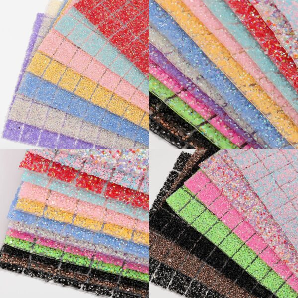 Wholesale Flat Bottom Round Drilling Melt Adhesive Sticker Double-Sided Square Drill Pieces Sticker Drill Clothing Drill Nail Table Pillow Cushion