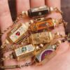 Wholesale Valentine's Day Color Tarot Necklace Niche Design Star Eye Pendant Gold Plated Color Preservation