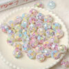 Wholesale Acrylic color high-grade heavy industry diamond love pearl beads diy handmade beaded pen necklace accessories