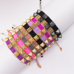 Wholesale Fashion Simple European and American Cross-border 2021 Hot-selling miyuki Bohemian Hand-woven Diamond Bracelet
