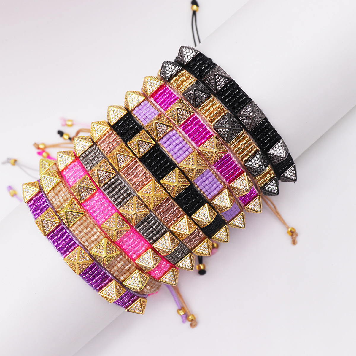 Wholesale Fashion Simple European and American Cross-border 2021 Hot-selling miyuki Bohemian Hand-woven Diamond Bracelet