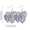 Wholesale Retro White Heart Shape Drop Earrings For Women Featuring Wood Material With Print Design