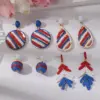Wholesale Creative Waterdrop Shaped Earrings Women's Luxury Minimalist Style Grass Material Festival Theme Jewelry Accessory