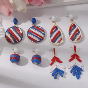 Wholesale Creative Waterdrop Shaped Earrings Women's Luxury Minimalist Style Grass Material Festival Theme Jewelry Accessory