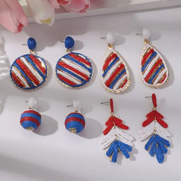 Wholesale Creative Waterdrop Shaped Earrings Women's Luxury Minimalist Style Grass Material Festival Theme Jewelry Accessory