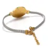 Wholesale Real Gold Plated Human Round 304 Stainless Steel Simple Style Waterproof Non Tarnish Bracelets