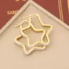 Wholesale PVD Coated 18K Gold Real Gold Plated Star Water Droplets Heart Shape Stainless Steel Retro Commute Waterproof Non Tarnish Earrings