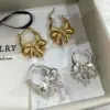 Wholesale 1 Pair Streetwear Bow Knot Copper Hoop Earrings