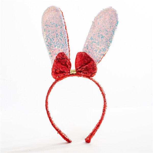 Wholesale Magic Sequins Rabbit Ears Cute Sweet Hair Band Hair Accessories Korean Cartoon Children's Day Performance Headwear