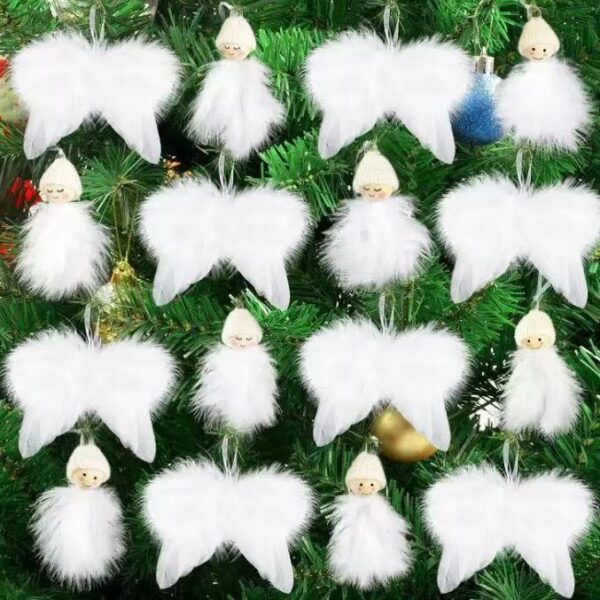 Wholesale Factory direct Christmas tree feather wings pendant decoration mini Barbie doll clothing accessories