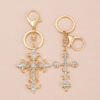 Wholesale Simple Cross Key Chain Pendant Personalized Creative Pendant Fashion Bag Key Chain Decoration