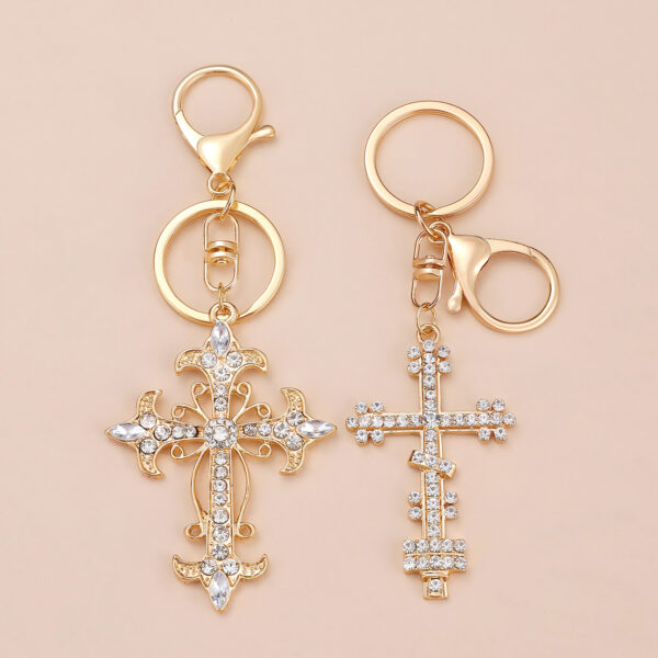 Wholesale Simple Cross Key Chain Pendant Personalized Creative Pendant Fashion Bag Key Chain Decoration