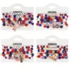 oly-ae83c1f232bfbd84217ec304ad0972f9 Wholesale American Flag Independence Day Bracelet Red White Blue Beaded Bracelet Holiday Party Jewelry For Men And Women